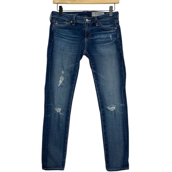 AG Jeans The Legging Ankle Super Skinny Jeans 11 Years Swapmeet Distressed Sz 25 - Picture 3 of 9